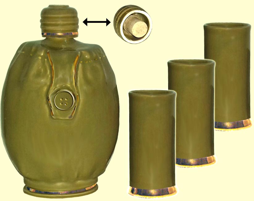 Bottle set 'Military hip flask' (incl. 4 items)