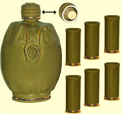 Bottle set 'Military hip flask' (incl. 7 items)